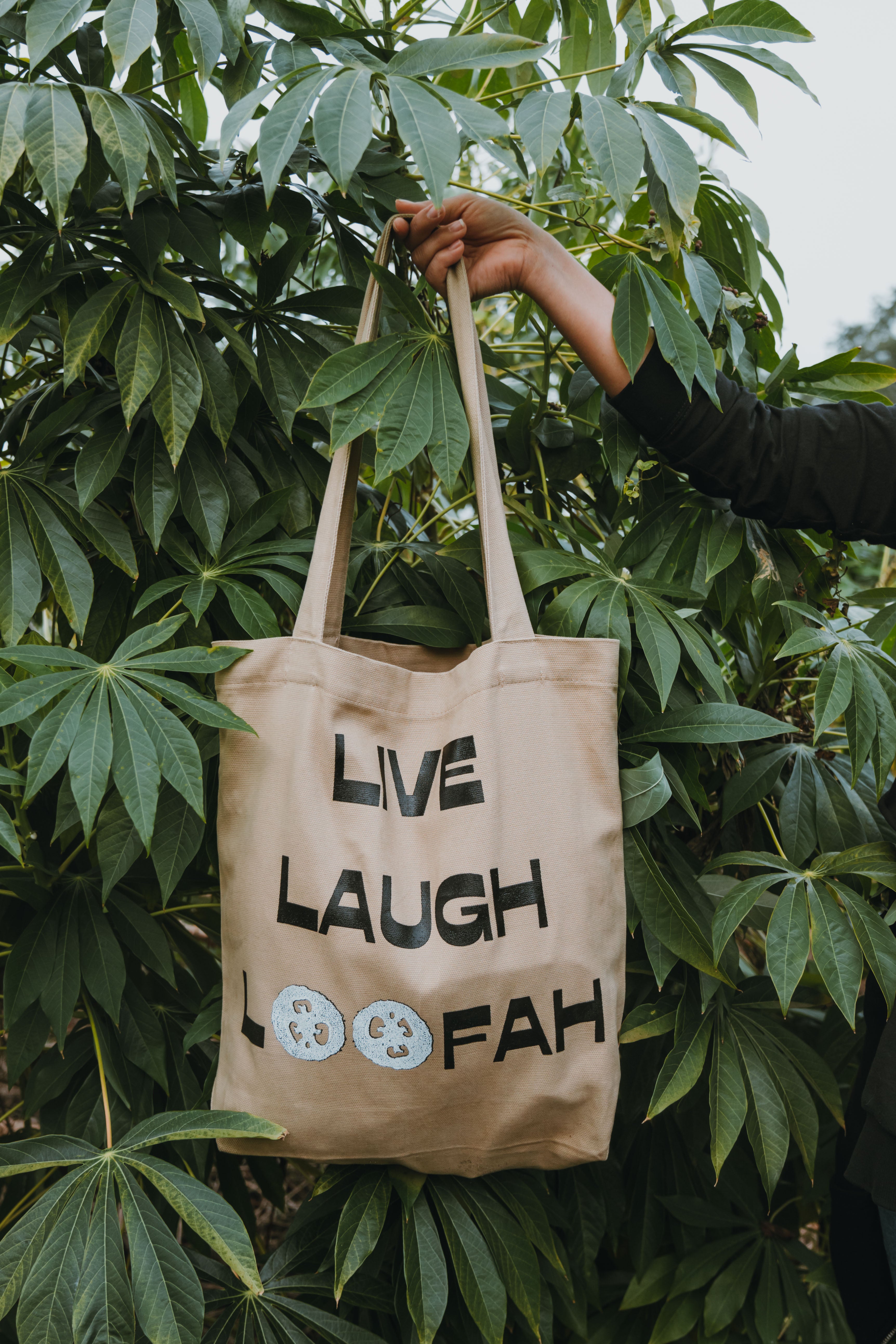 Live Laugh Loofah Tote Bag | VEGGI Farmers Cooperative